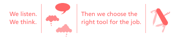 Diagram illustrating how Boost listen and think, then choose the right tool for the job. 
